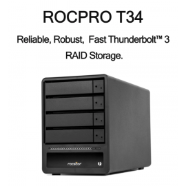 Rocpro T34 - Thunderbolt 3 4-Bay Hardware RAID Storage